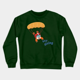 Vector illustration of a cute skydiver. Crewneck Sweatshirt